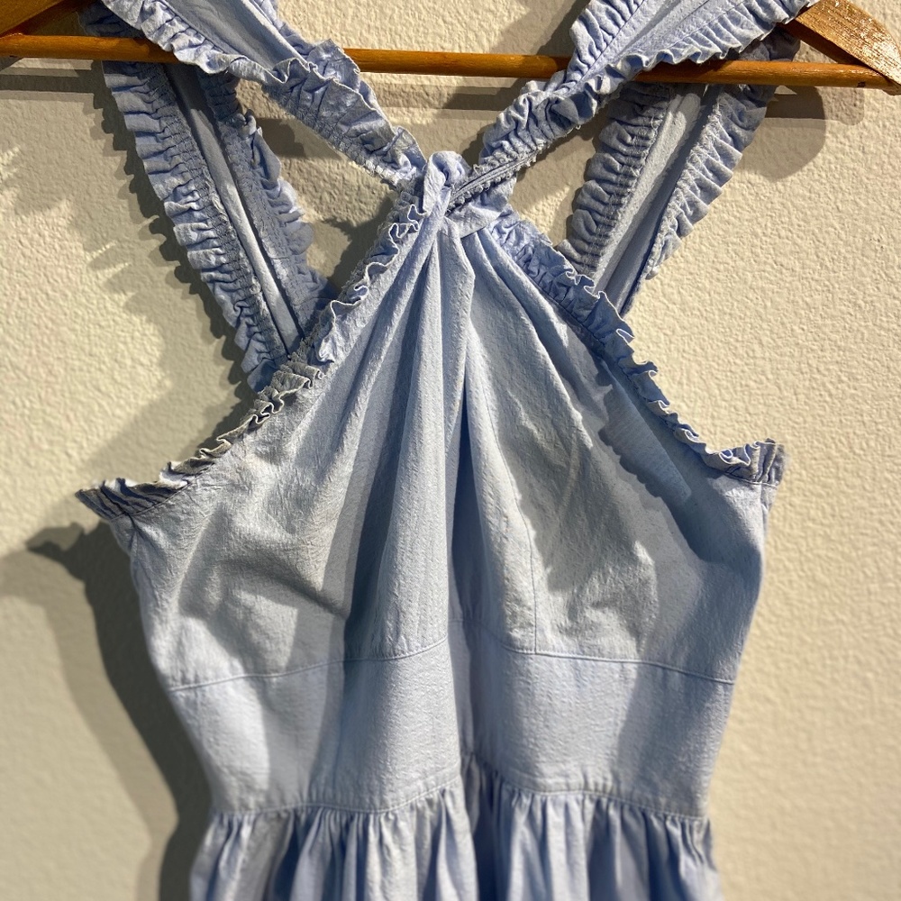 Baby-Blue Ruffled Day Dress - Picture 3 of 10